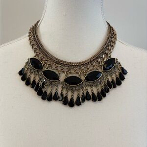 Banana Republic Black and Gold Layered Necklace